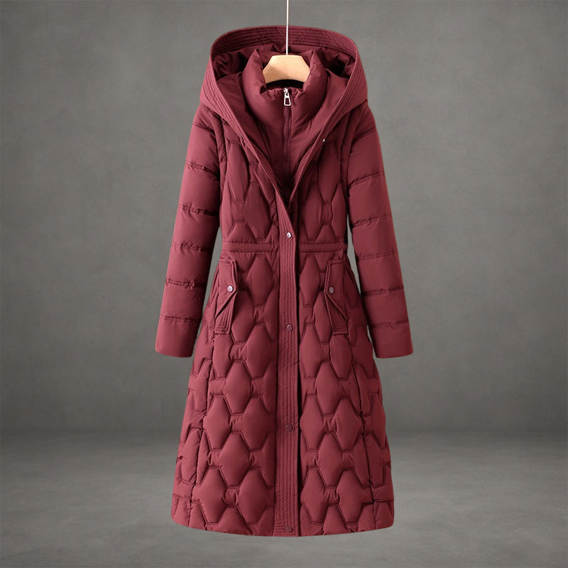Long Hooded Down Coat for Women