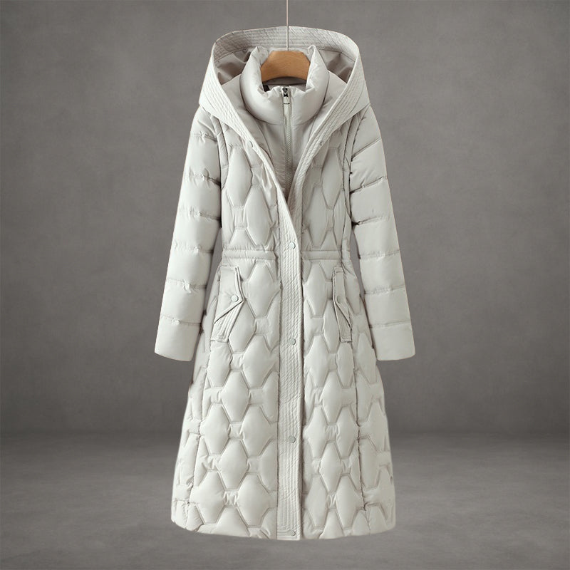Long Hooded Down Coat for Women