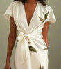 Robe Midi Imprimée Ceinturée pour Femmes