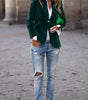 Blazer Féminin Élégant Boutons Dorés pour Femmes