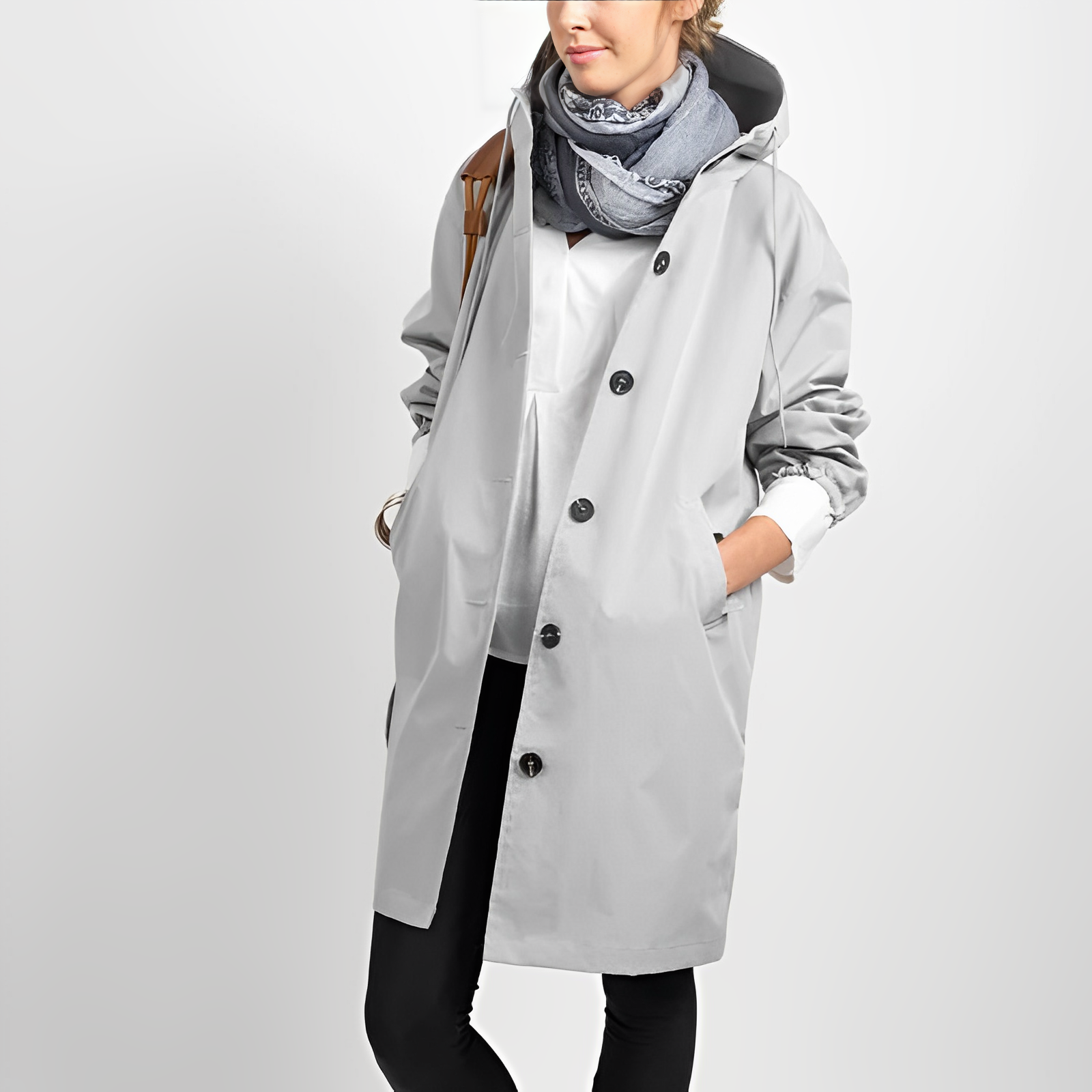 Veste Imperméable avec Capuche pour Femmes