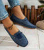 Mocassin Confort à Lacets Décoratifs en Similicuir pour Femme