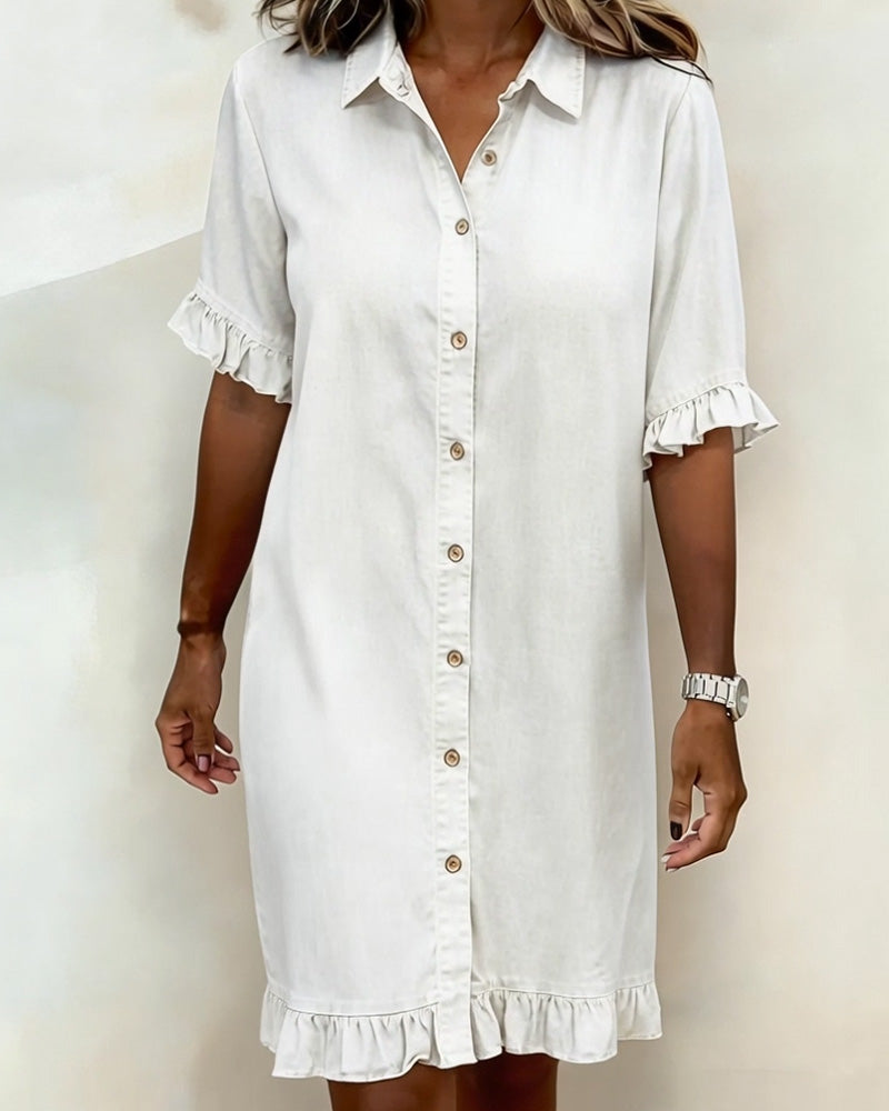 Robe en Denim avec Boutons pour Femme | Idéale pour le Quotidien