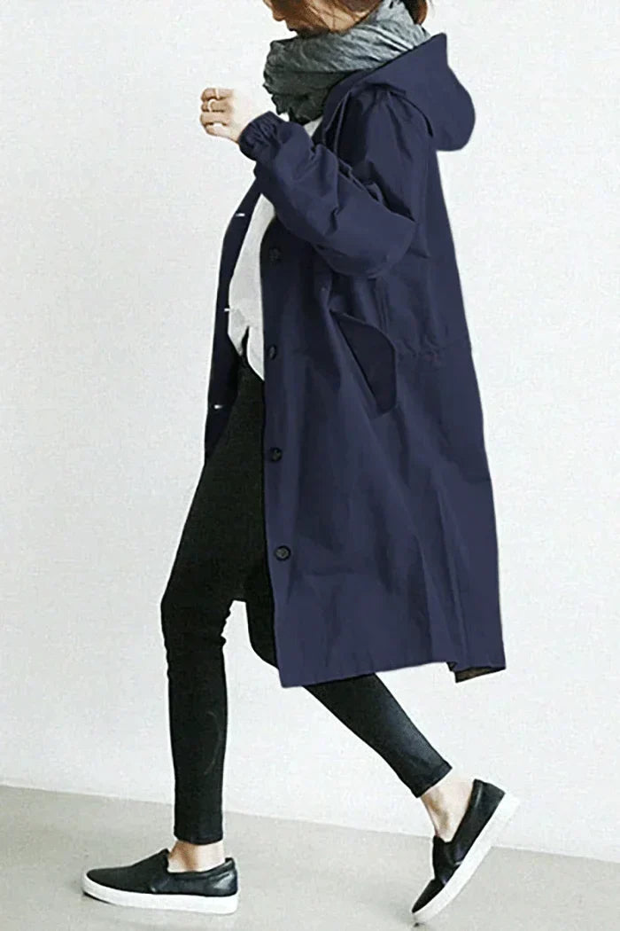 Imperméable à Capuche Oversize pour Femmes