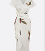 Robe Midi Imprimée Ceinturée pour Femmes