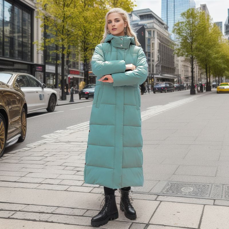 Manteau Long d'Hiver Élégant pour Femmes