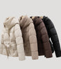 Veste Matelassée à Capuche et Ceinture pour Femmes