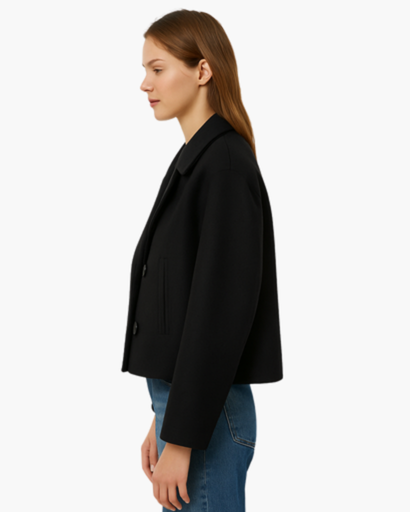 Veste Courte Chic à Double Boutonnage pour Femmes