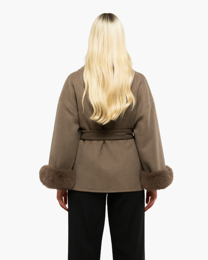 Manteau Féminin Chic avec Ceinture pour Femmes