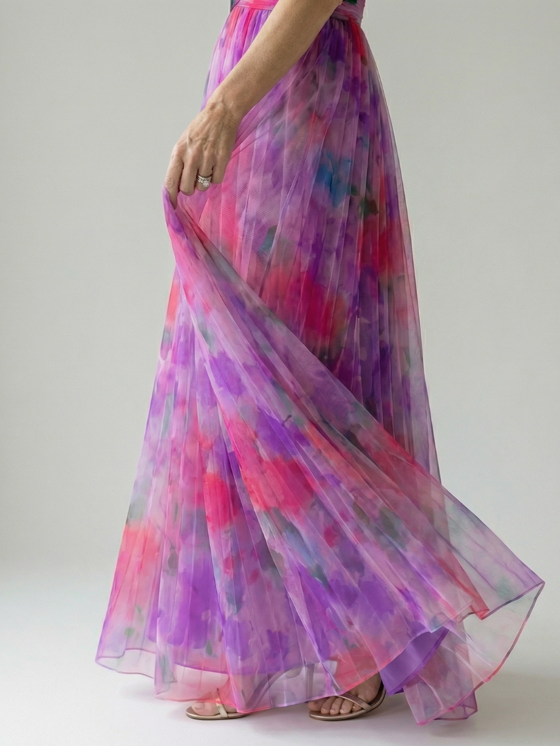 Robe Maxi Sans Manches à Imprimé pour Femme
