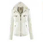 Veste Motard Chic en Similicuir pour Femmes