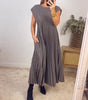 Robe Longue Plissée sans Manches pour Femme | Idéale pour le Quotidien