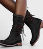 Bottine Haute à Lacets en Simili Cuir pour Femme