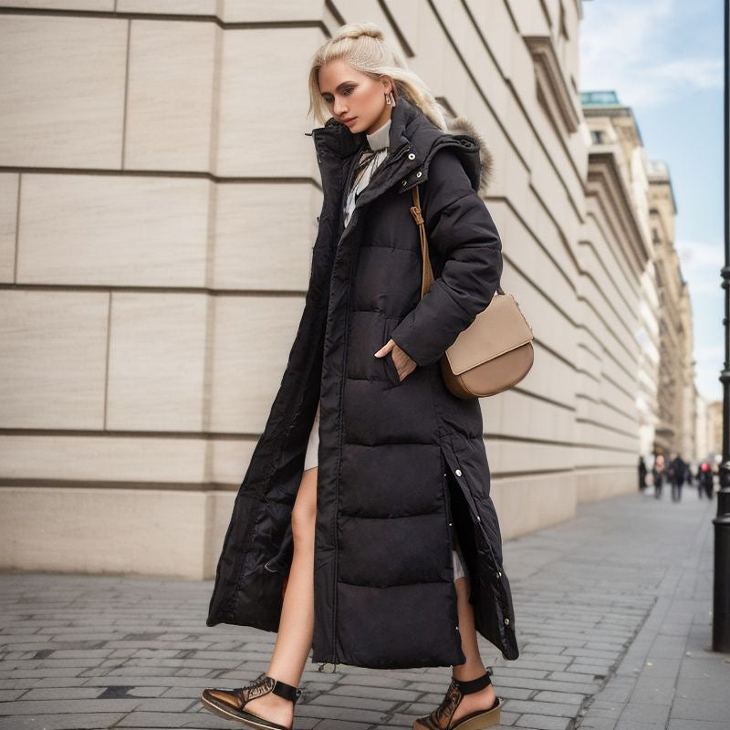 Manteau Long d'Hiver Élégant pour Femmes