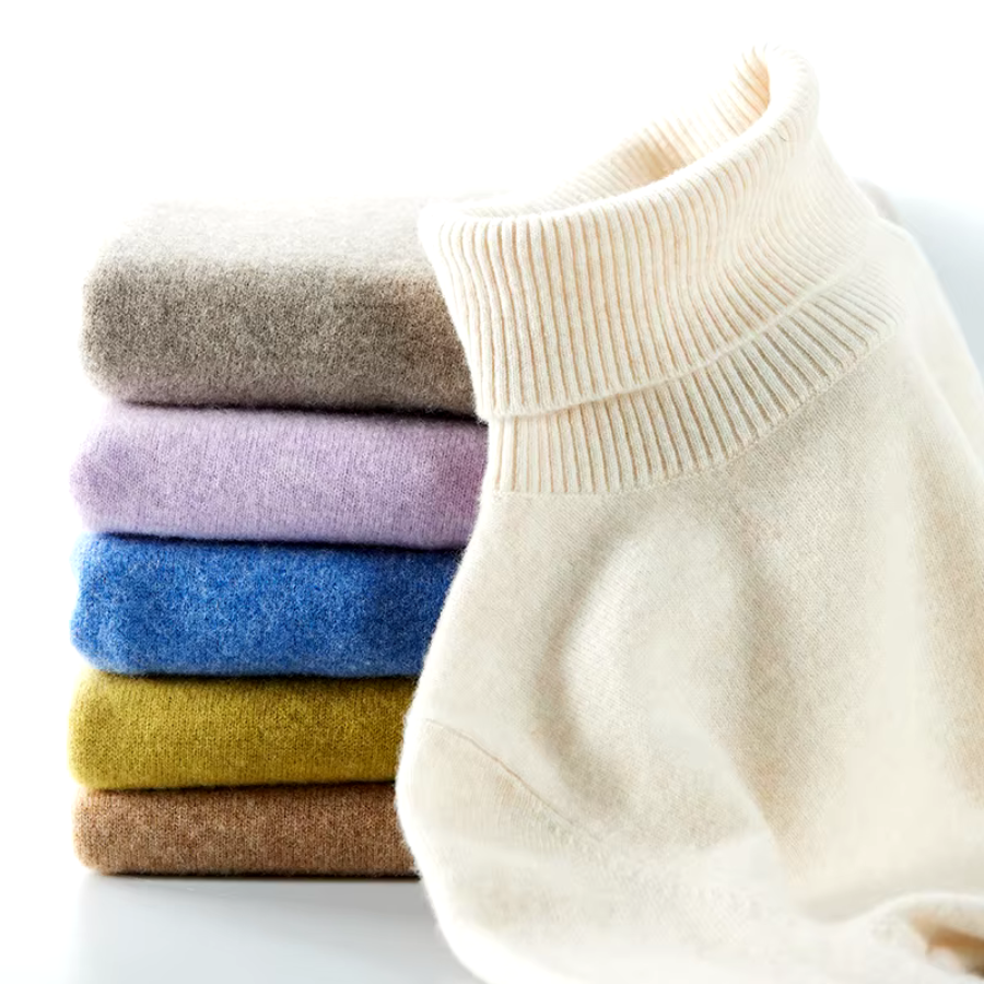 Pull Col Roulé en Laine Mérino pour Femmes