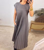 Robe Longue Plissée sans Manches pour Femme | Idéale pour le Quotidien