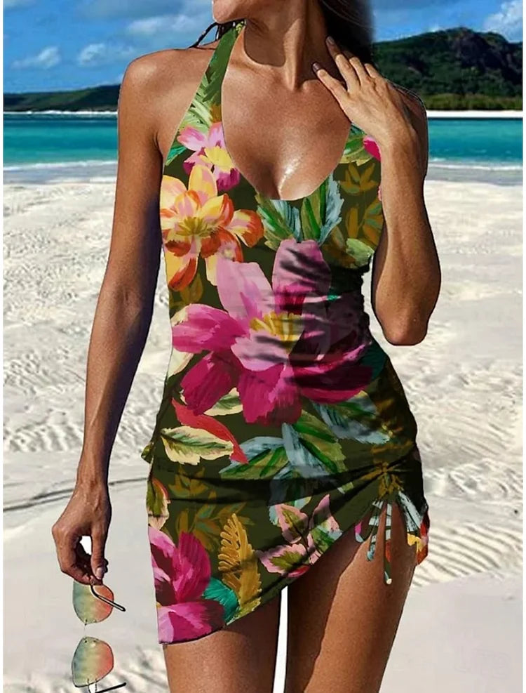 Tankini Graphique Imprimé et Short pour Femme