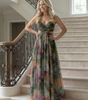 Robe Maxi Sans Manches à Imprimé pour Femme