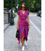 Robe Longue à Imprimé Floral Coupe Évasée pour Femme | Idéale pour l'Été