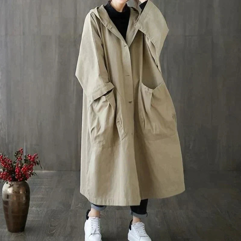 Trench Coat Oversize Élégant pour Femmes
