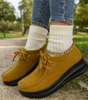 Mocassin Confort à Lacets et Semelle Plateforme en Suédine pour Femme