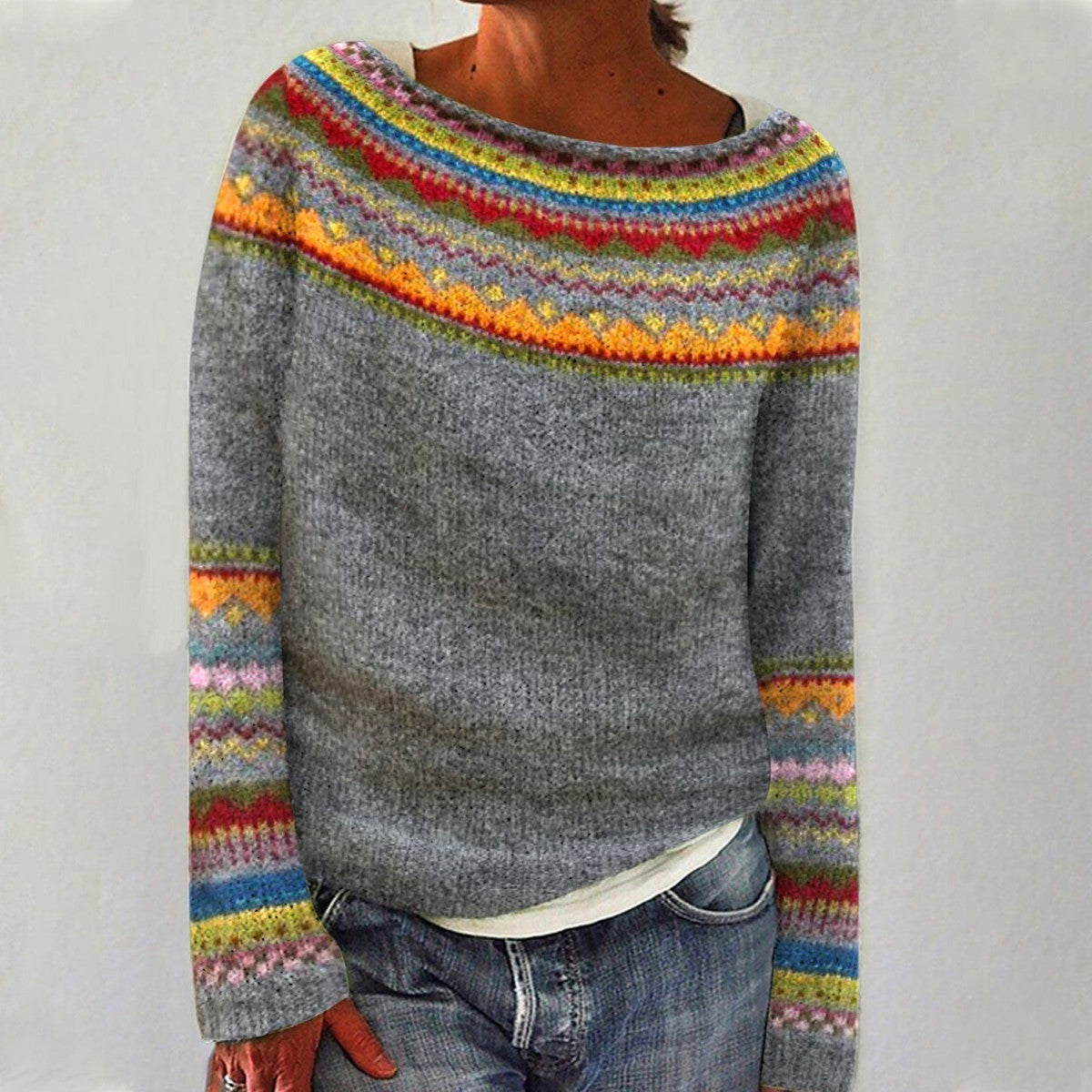 Pull d'Hiver Classique en Tricot pour Femmes