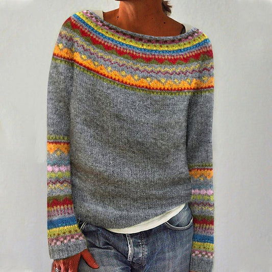 Pull d'Hiver Classique en Tricot pour Femmes
