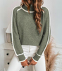 Pull à Col Roulé et Détails Contrastants pour Femmes