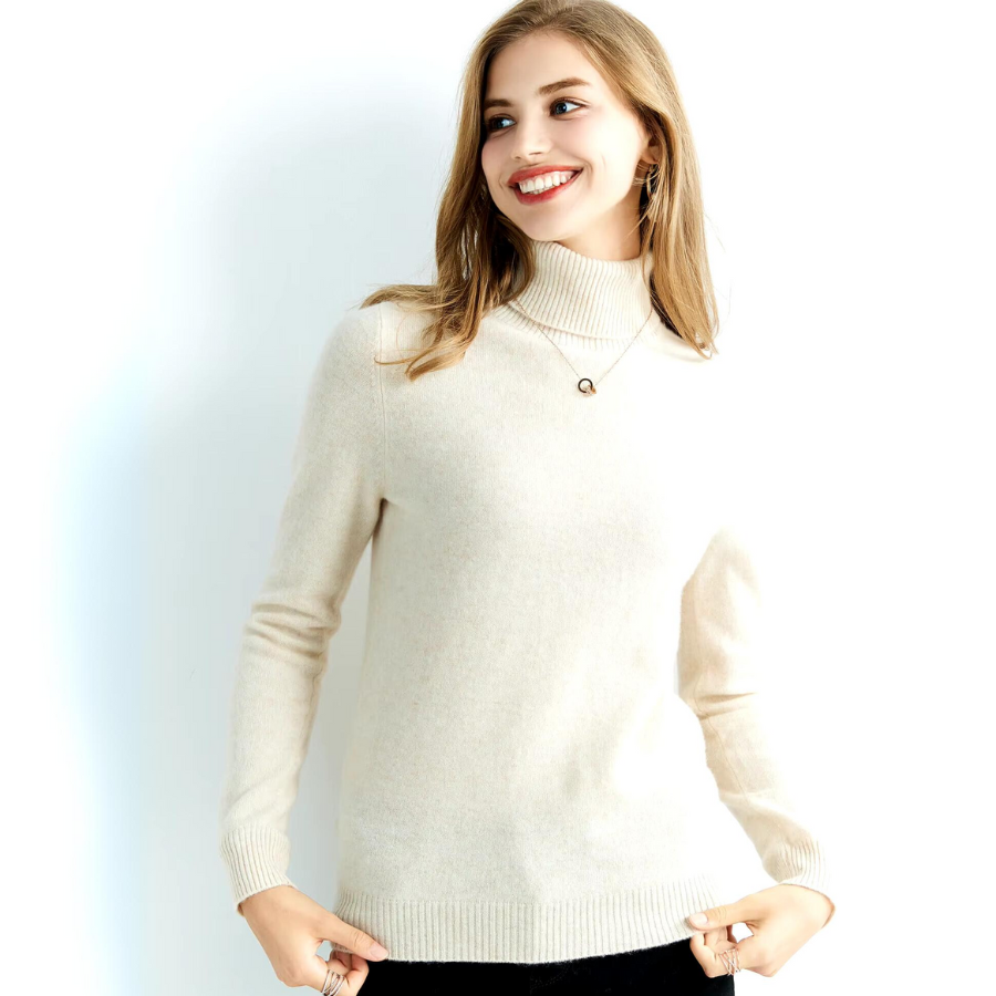 Pull Col Roulé en Laine Mérino pour Femmes