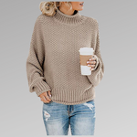 Pull Oversize en Maille à Col Montant pour Femme