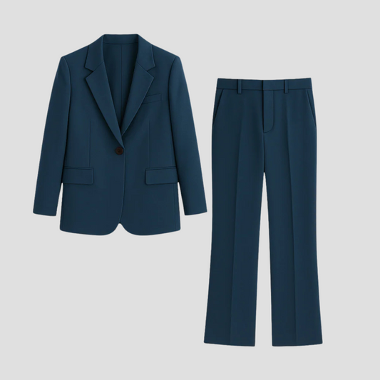 Women's Suit Set with Long Blazer