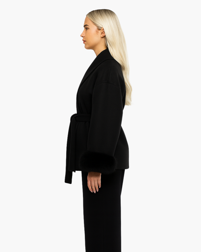 Manteau Féminin Chic avec Ceinture pour Femmes
