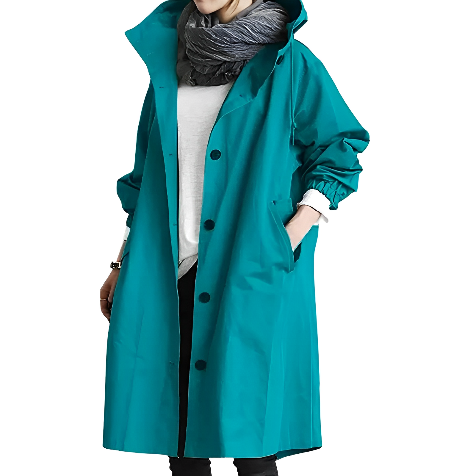 Veste Imperméable avec Capuche pour Femmes