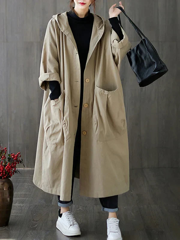 Trenchcoat Long Imperméable pour Femmes