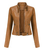 Veste en Cuir Noir Élégante pour Femmes