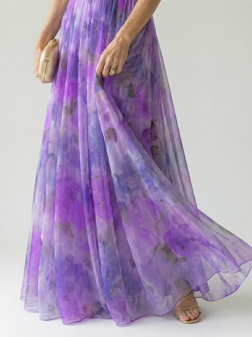 Robe Maxi Sans Manches à Imprimé pour Femme