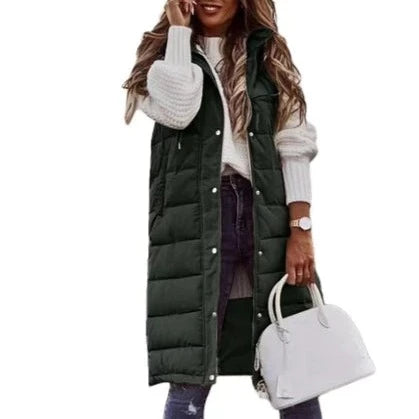 Veste à Capuche Longue Casual pour Femmes
