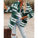 Veste d'Hiver Oversize Carreaux pour Femmes