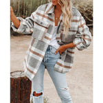 Veste d'Hiver Oversize Carreaux pour Femmes