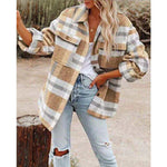 Veste d'Hiver Oversize Carreaux pour Femmes