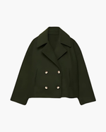 Veste Courte Chic à Double Boutonnage pour Femmes