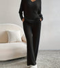 V-Neck Relaxation Knit Lounge Set for Women