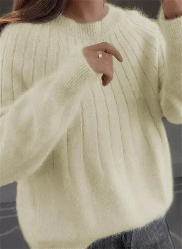 Pull en Tricot à Manches Longues pour Femmes