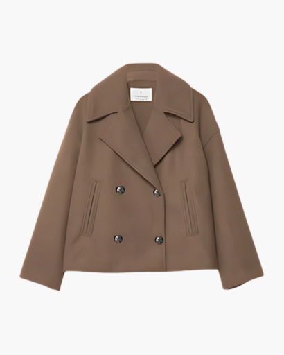 Veste Courte Chic à Double Boutonnage pour Femmes