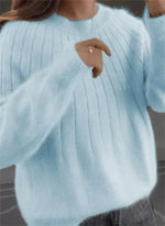 Pull en Tricot à Manches Longues pour Femmes
