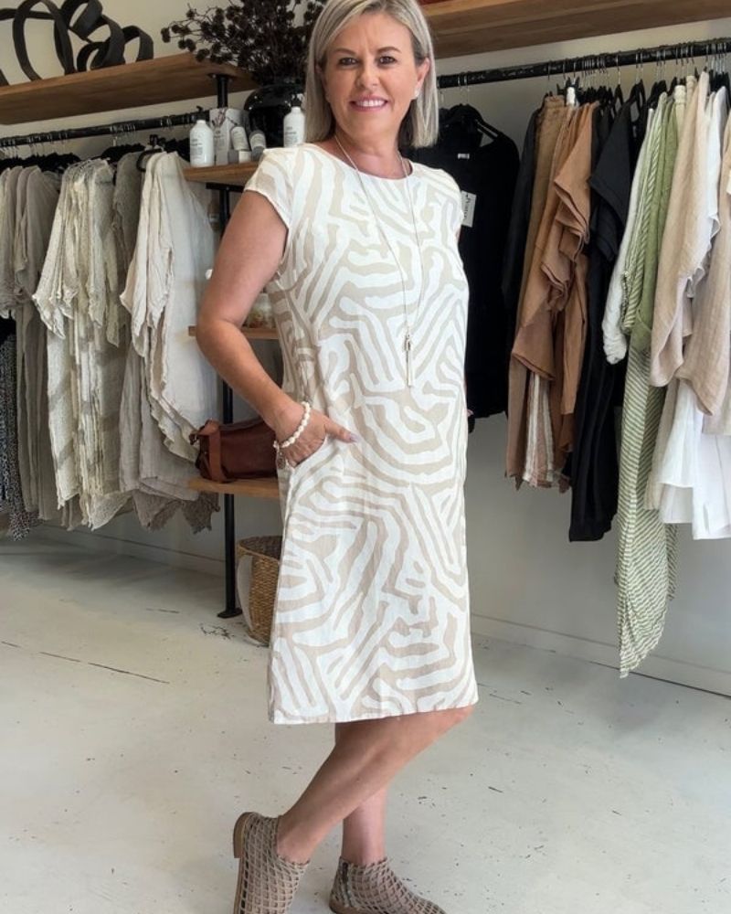 Robe d'été à encolure ronde pour femmes