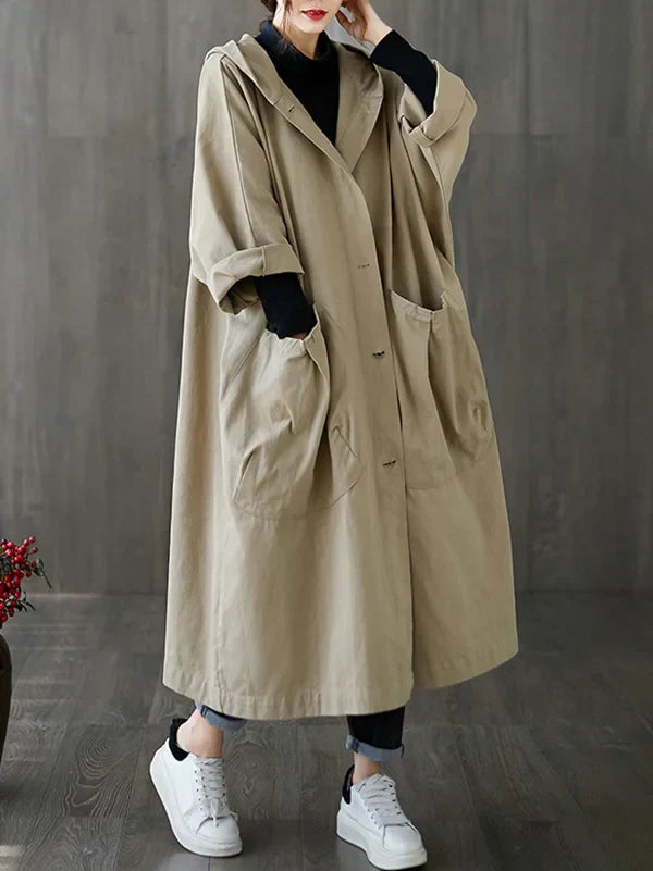 Trenchcoat Long Imperméable pour Femmes