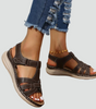 Sandales Orthopédiques en Cuir à Scratch pour Femme | Idéales pour le Quotidien
