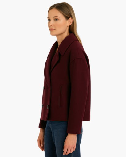 Veste Courte Chic à Double Boutonnage pour Femmes
