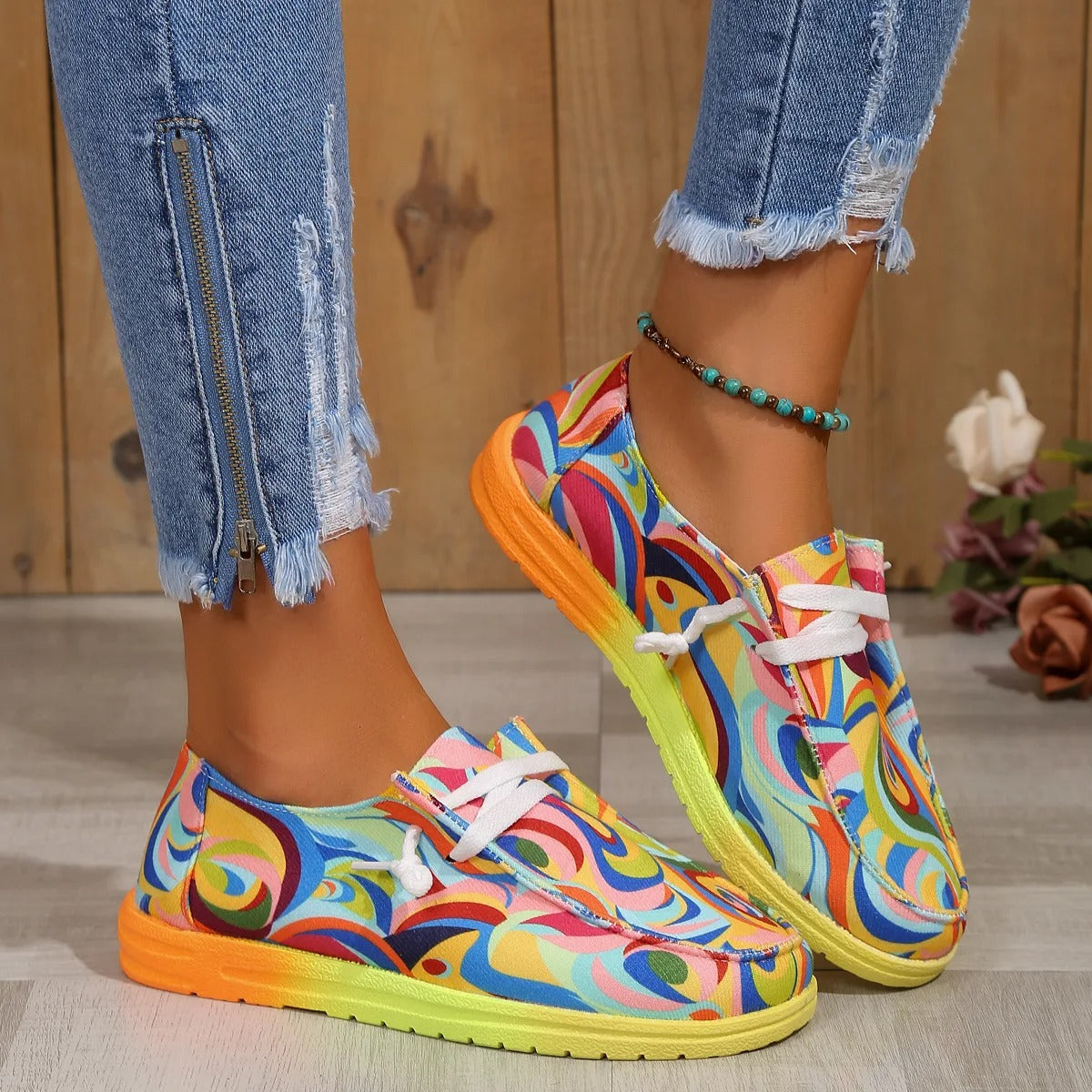 Chaussures de Sport Colorées à la Mode pour Femmes